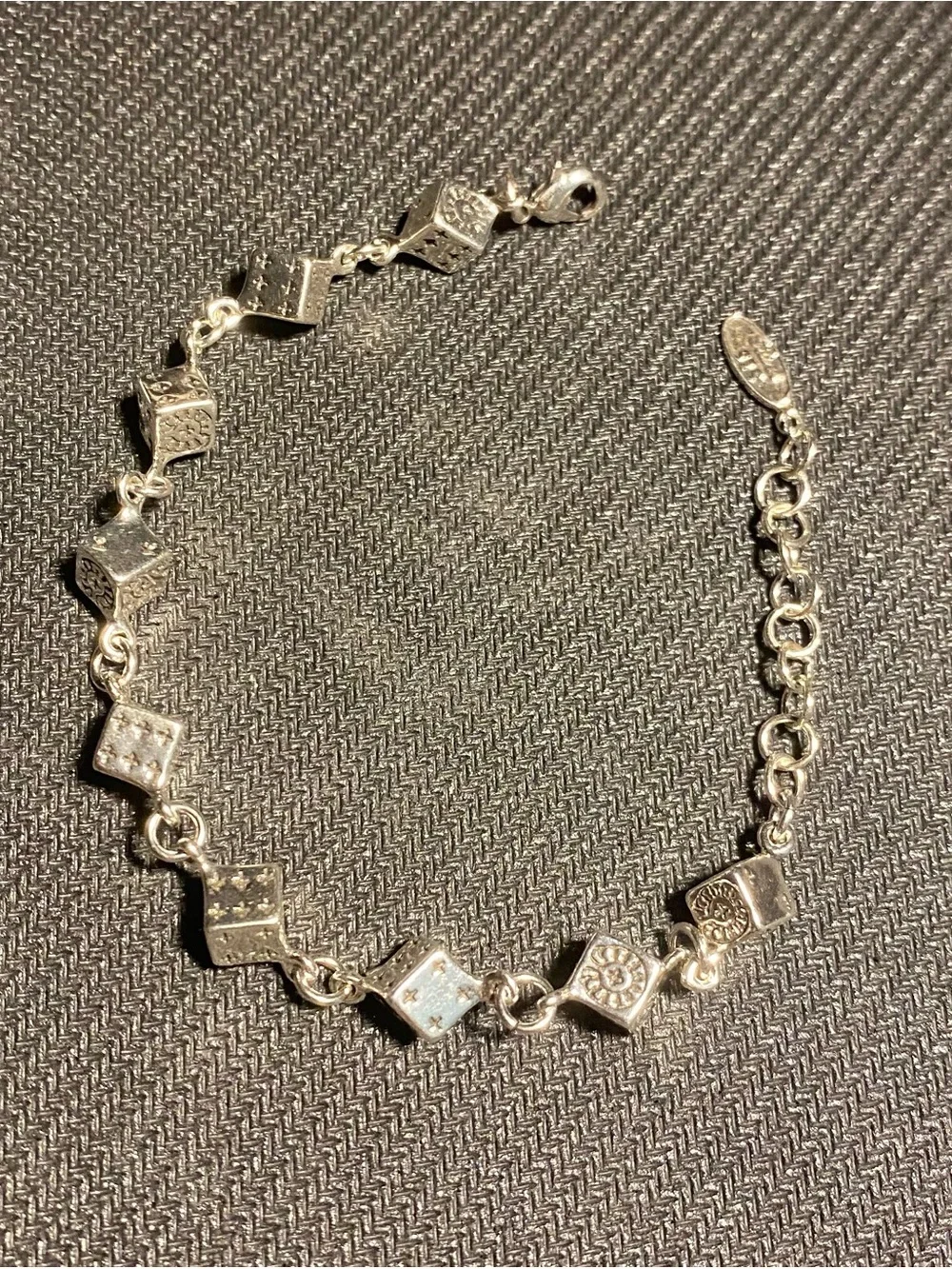Silver Dice Bracelet